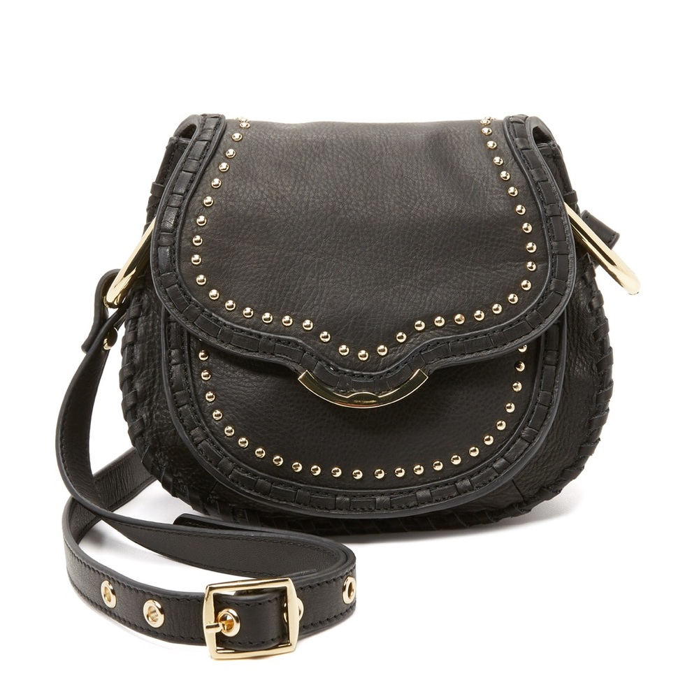 Cynthia Rowley Phoebe Leather Saddle Studded Bag